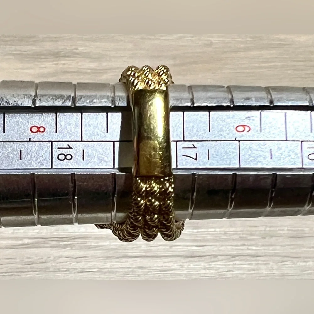 Judith Ripka Sterling Silver & 14K Gold Clad Diamonique Hearts Ring, Size 7, 9g - Picture 11 of 11
